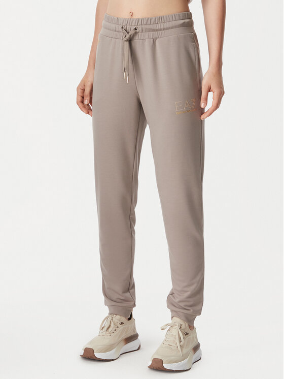 EA7 Emporio Armani Pantaloni trening 8NTP66 TJ9RZ U6100 Bej închis Regular Fit
