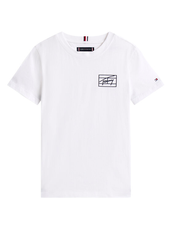 Tommy Hilfiger Tommy Hilfiger Tričko Varsity Print KB0KB09932 Biela Regular Fit
