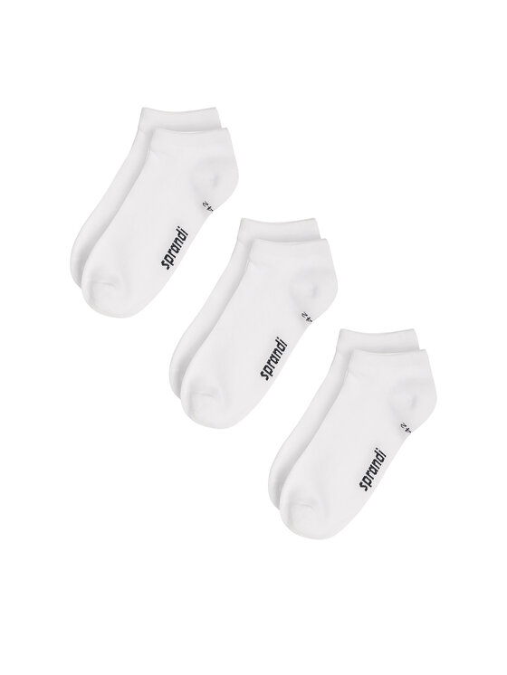 Sprandi 3 unisex zemo zeķu pāru komplekts 0MB-003-AW23 (3-pack) Balts