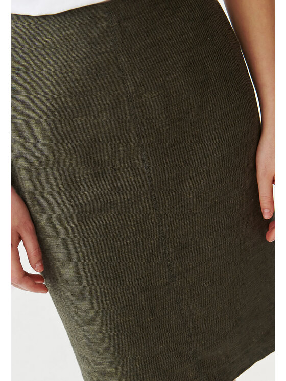 TATUUM TATUUM Midi sukňa MONOLI 2 Zelená Close Fit