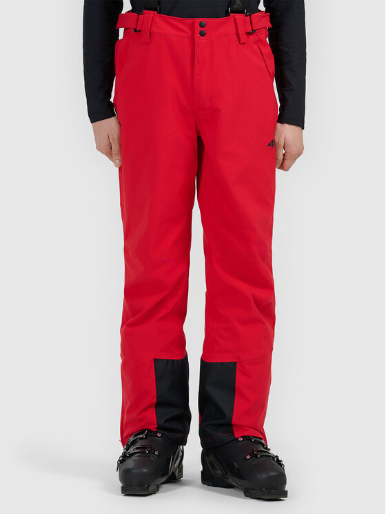 4F 4F Spodnie narciarskie SKIWEAR Czerwony Regular Fit