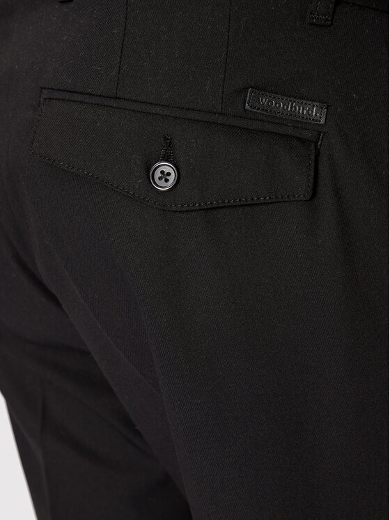 Woodbird Woodbird Штани з тканини Eik 2116-206 Чорний Regular Fit