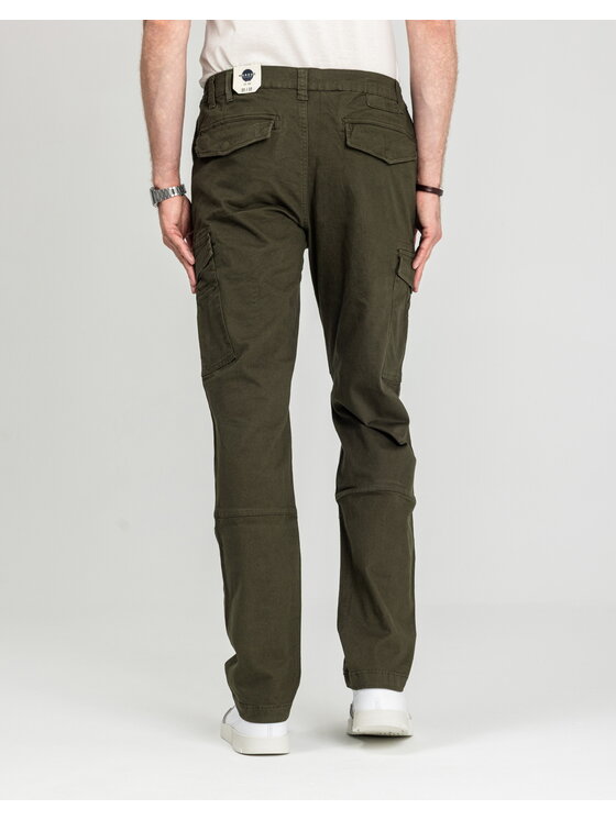 Marcus Marcus Pantaloni di tessuto Gerry Cargo 5052 Verde Regular Fit
