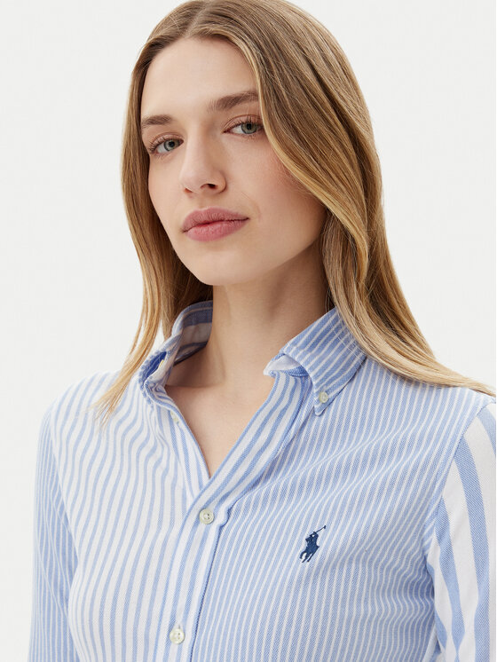 Polo Ralph Lauren Polo Ralph Lauren Marškiniai 211965102002 Mėlyna Slim Fit