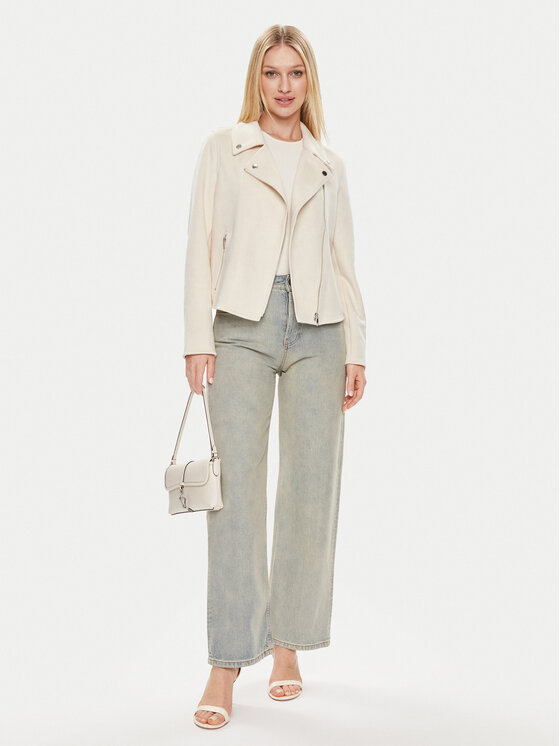 s.Oliver s.Oliver Jacke aus Kunstleder 2141140 Écru Regular Fit