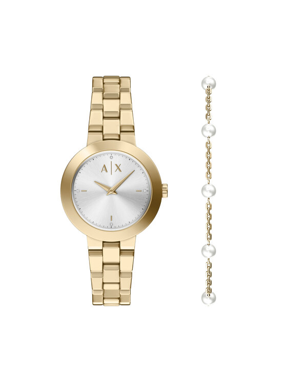 Armani Exchange Armani Exchange Kella ja käevõru komplekt Jackie  AX7185SET Kuldne