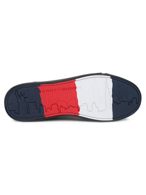 sneakersy tommy hilfiger corporate leather sneaker fm0fm02983 black bds