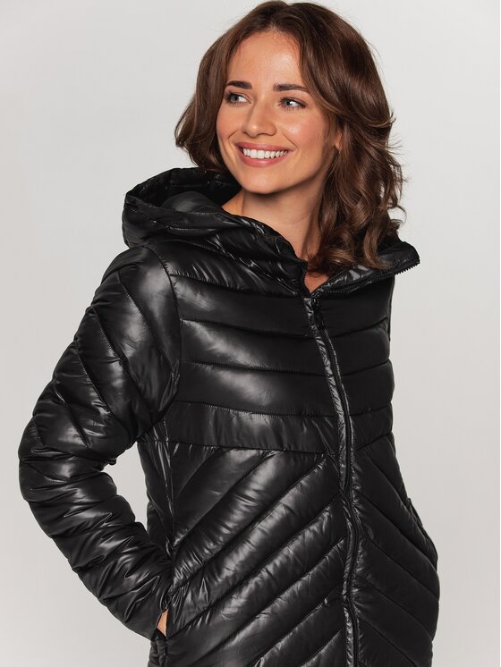 Perso Perso Zimní kabát BLH211007F Černá Regular Fit