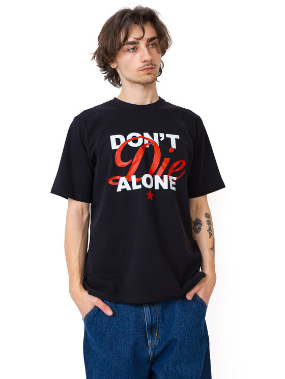 Kamuflage Kamuflage T-Shirt Don't Die Alone Czarny Comfortable Fit