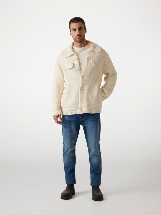 Guess Guess Sweter 170463 Beżowy Classic Fit