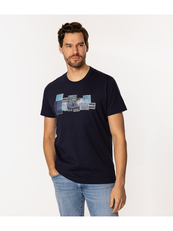 Lee Cooper Lee Cooper T-Shirt DENIM 1160 Granatowy Slim Fit