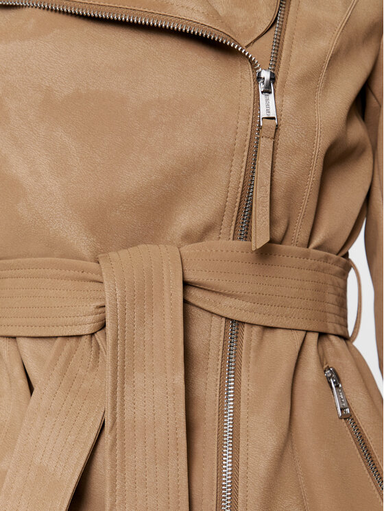 Guess Guess Μπουφάν δερμάτινο W3YL33 WFIV0 Καφέ Regular Fit