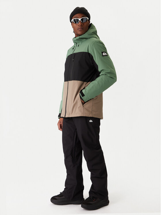 Quiksilver Quiksilver Jakna za snowboard Sycamore Block EQYTJ03503 Zelena Relaxed Fit