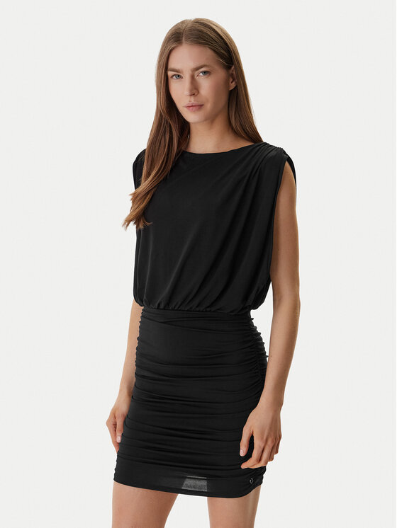 Guess Guess Koktejlové šaty W6GK56 K3171 Černá Regular Fit