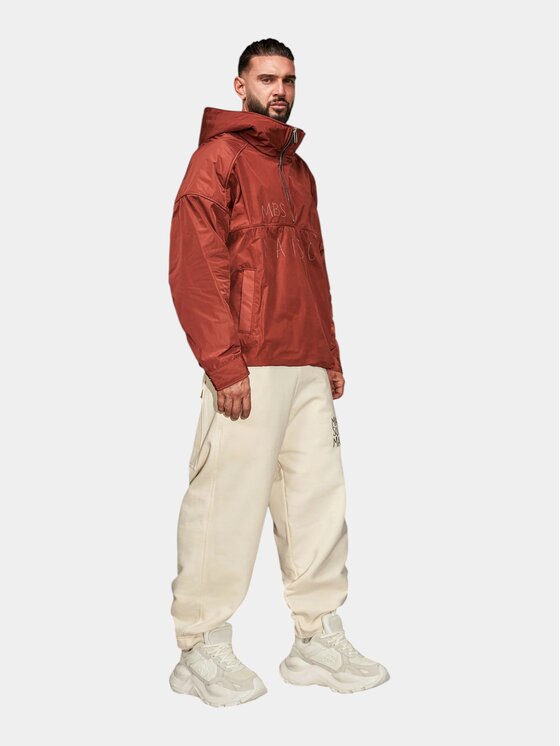 MADE BY SOCIETY MADE BY SOCIETY Kurtka anorak Quiet Street - J17656 Czerwony ciemny Basic Fit