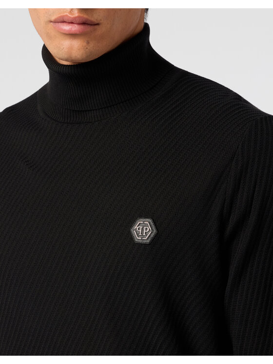 PHILIPP PLEIN PHILIPP PLEIN Longsleeve 26965 Czarny Regular Fit