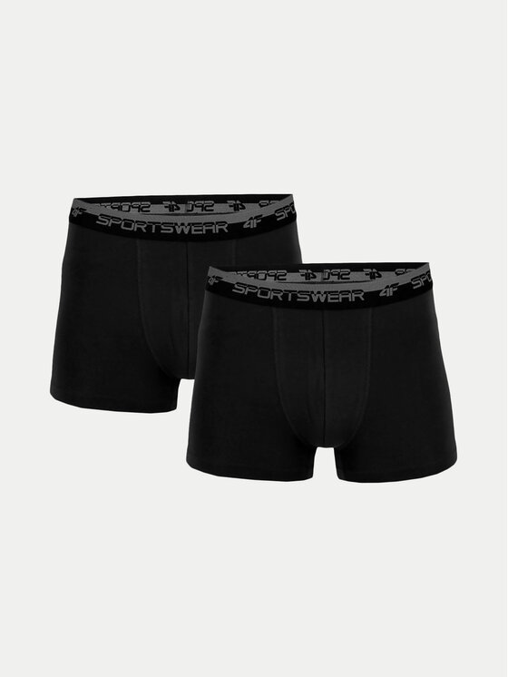 4F 4F Set di 2 boxer 4FWSS24UBXSM036 Nero