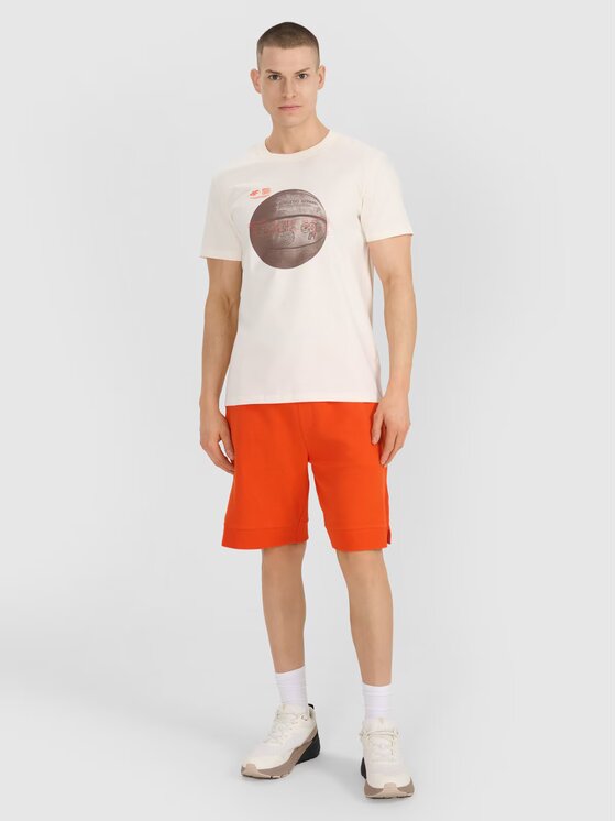 4F 4F T-Shirt BASKET Biały Regular Fit