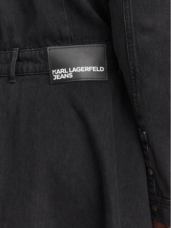 Karl Lagerfeld Jeans Karl Lagerfeld Jeans Φόρεμα τζιν B3W13033 Μαύρο A-Line Fit