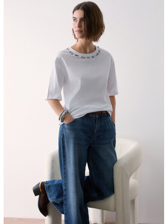 Liu Jo Liu Jo T-shirt WF6398JS904L9348 Bianco Regular Fit