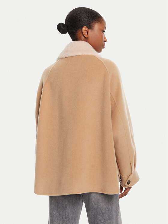 Marella Marella Vuneni kaput Gettone 2523086011 Bež Loose Fit