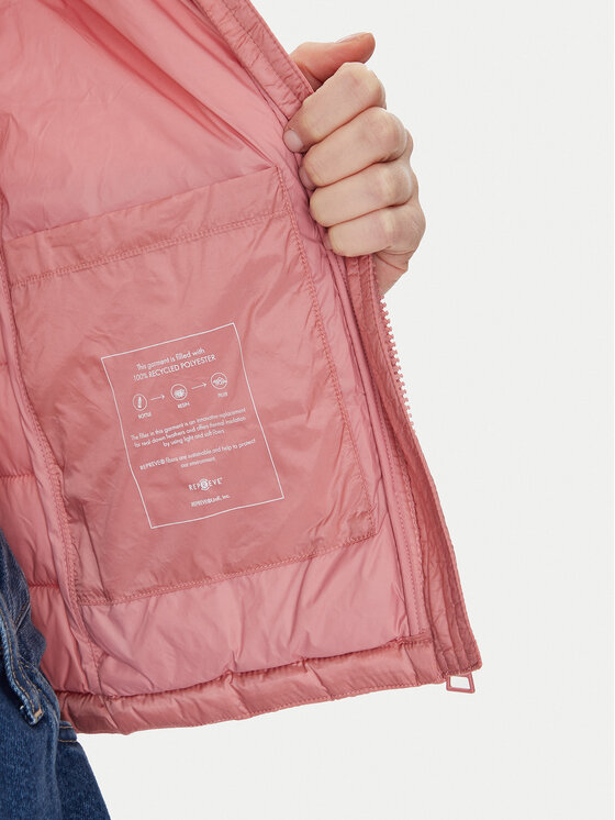 Guess Jeans Guess Jeans Пухено яке W5RL99 WHAB2 Розов Regular Fit