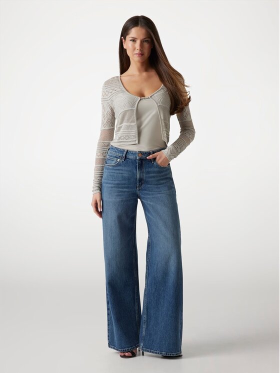 Guess Guess Sweter 174501 Biały Classic Fit