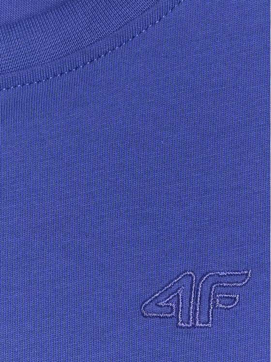 4F 4F T-Shirt BASIC+ Niebieski Regular Fit