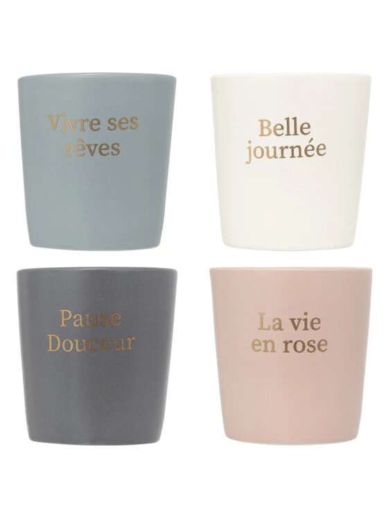 MIAhome MIAhome Komplet filiżanek 4 szt. do espresso Belle Journée 100 ml Kolorowy
