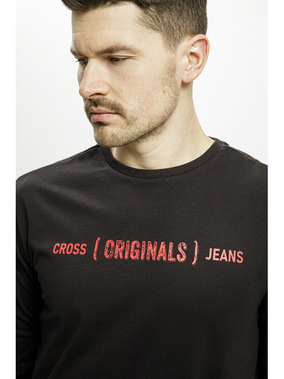 Cross Jeans Cross Jeans Longsleeve 15930-020 Czarny Regular Fit