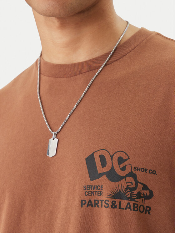 DC Shoes DC Shoes Тишърт Parts Dep EDYZT04366 Кафяв Regular Fit