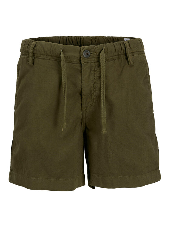 Jack&Jones Junior Jack&Jones Junior Kratke hlače iz tkanine Jaiden 12275023 Khaki Loose Fit