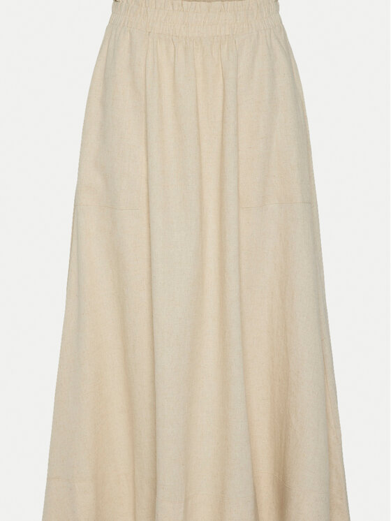 YAS YAS Maxi suknja Flaxy 26036370 Bež Regular Fit
