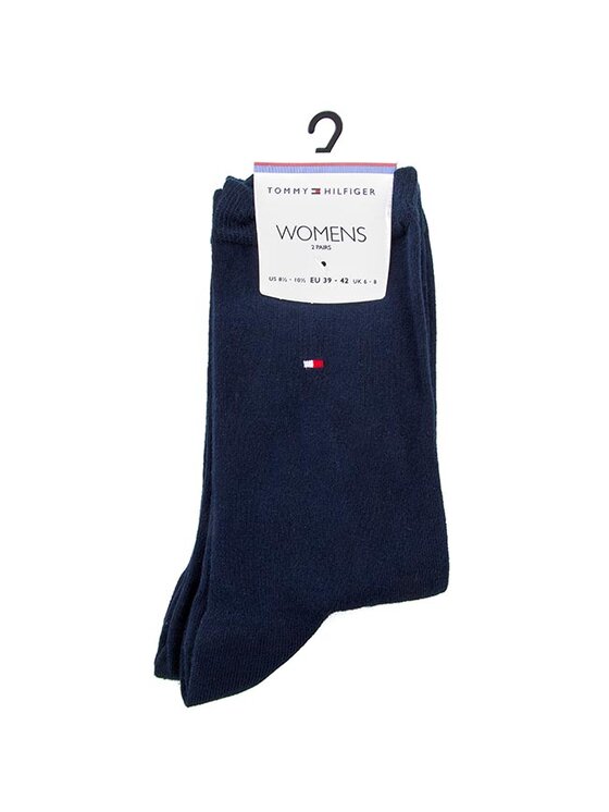 Tommy Hilfiger Tommy Hilfiger Set od 2 para ženskih visokih čarapa 371221 Tamnoplava