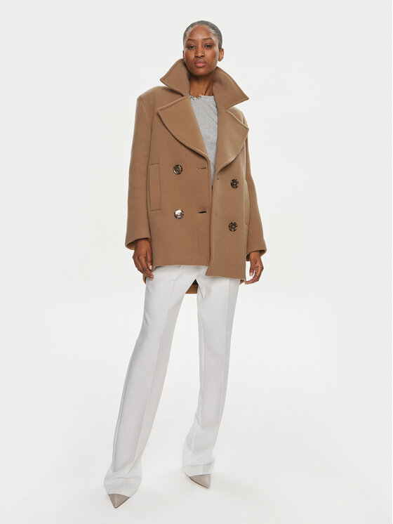 PINKO Pinko Vuneni kaput 101830 A13B Bež Regular Fit