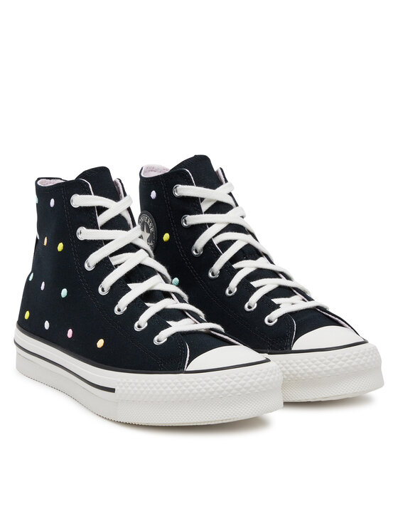 Converse Converse Plátěnky Chuck Taylor All Star Lift Polka Dots Platform A12608C Černá