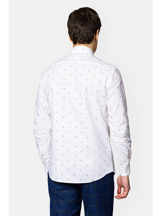 Lancerto Lancerto Koszula KO073123000006 Biały Slim Fit