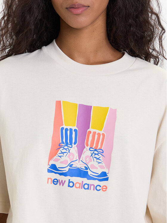 New Balance New Balance Tricou WT53904 Bej Regular Fit