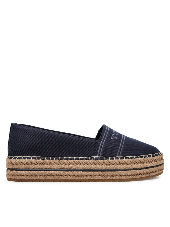 Tommy Hilfiger Espadrilky Denim Platform Espadrille FW0FW08543 Tmavomodrá
