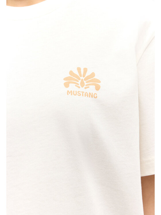 Mustang Mustang T-shirt FLORIS Beige Regular Fit