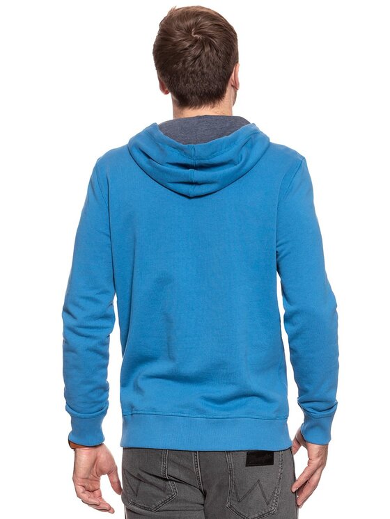 Mustang Mustang Felpa LOGOPRINT HOODIE Blu Regular Fit