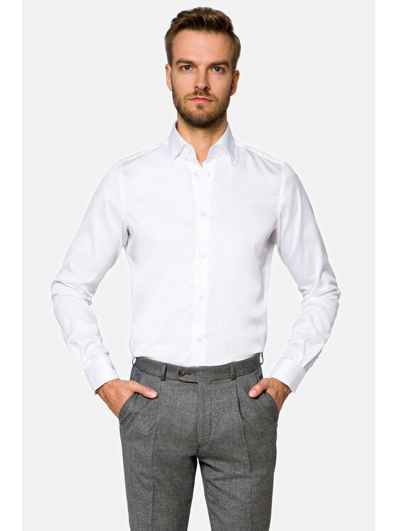 Lancerto Lancerto Koszula Giovani KO051220000071 Biały Slim Fit