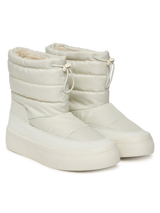 Calvin Klein Calvin Klein Laisvalaikio batai Vulc Flatf Snowboot Nylon Mix Mg YW0YW01977 Balta