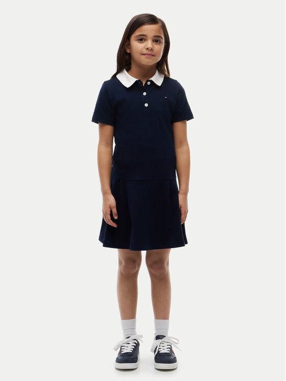 Tommy Hilfiger Tommy Hilfiger Sukienka codzienna KG0KG09401 M Granatowy Regular Fit