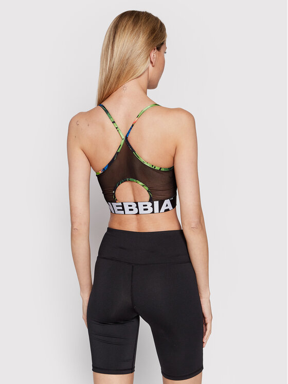 NEBBIA NEBBIA Biustonosz sportowy Earth Powered 565 Czarny