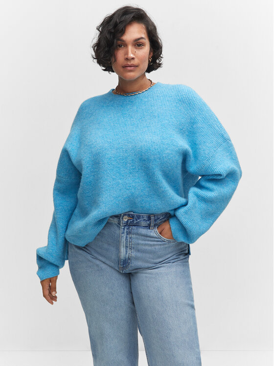 Mango Mango Sweater Raven 57005819 Kék Oversize