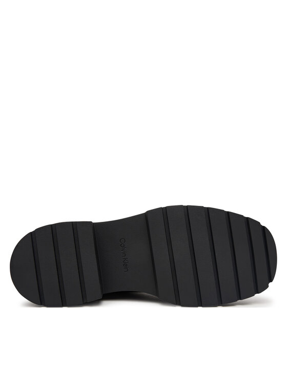 Calvin Klein Calvin Klein Botki Chunky Ankle Boot Lth Hdw HW0HW03202 Brązowy ciemny