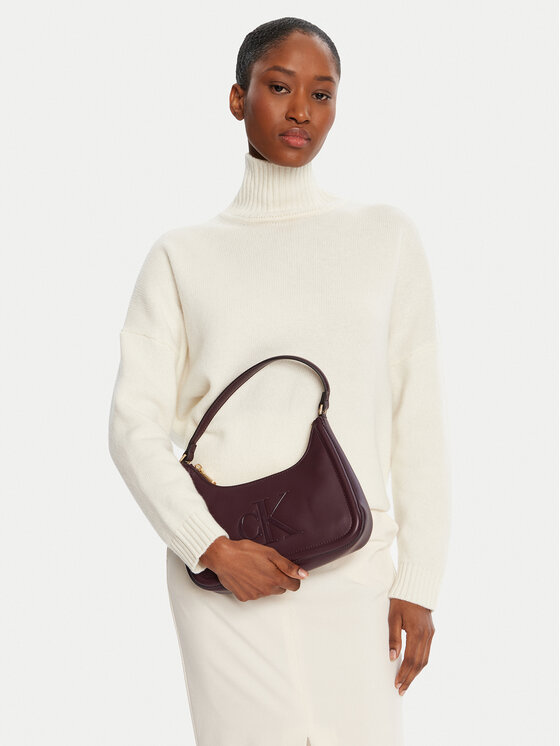 Calvin Klein Calvin Klein Ročna torba Bold Ck Small Shoulder Bag LV04F3230G Bordo rdeča