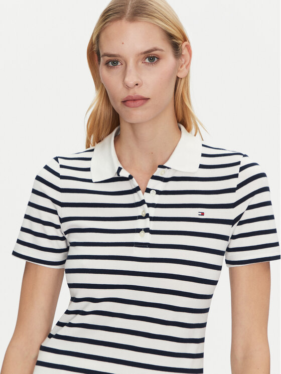 Tommy Hilfiger Tommy Hilfiger Polo 1985 WW0WW43225 Granatowy Slim Fit