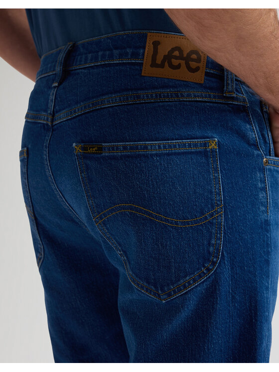 Lee Lee Szorty jeansowe 5 POCKET SHORT Niebieski Straight Leg